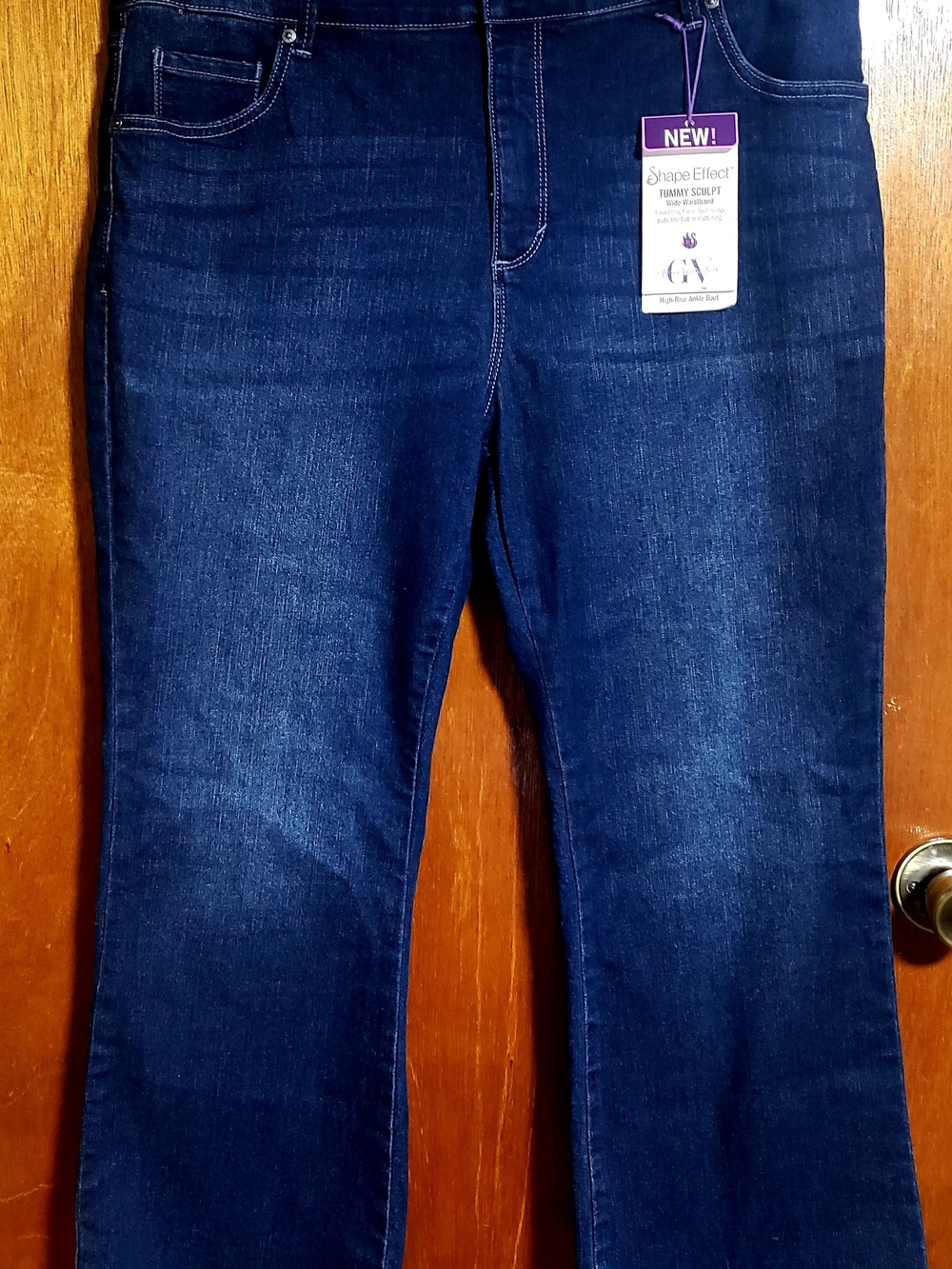 BNWT Gloria Vanderbilt Tummy Sculpt Shape Effect Ankle Bootcut Jeans 16W Short